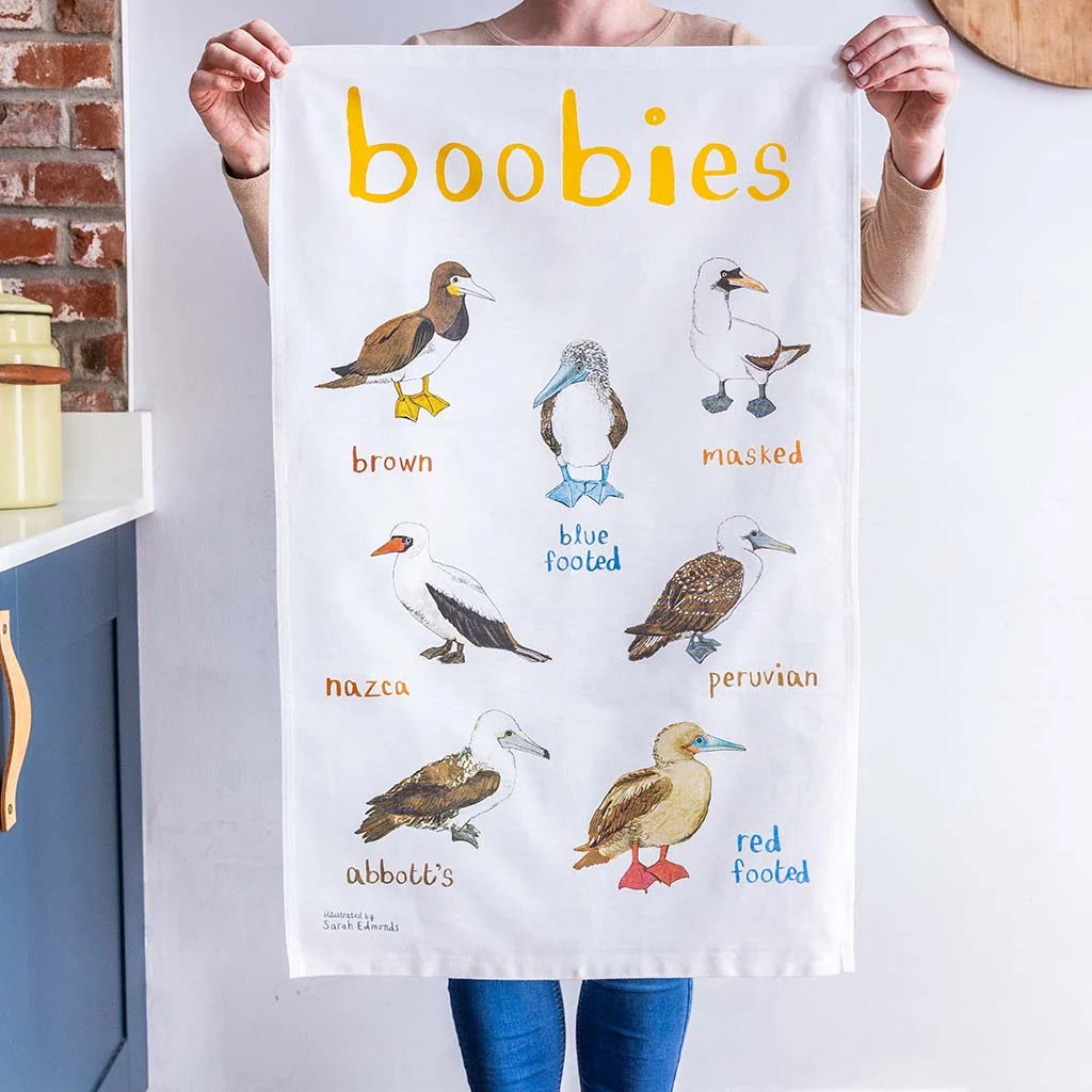 Sarah Edmonds Boobies Tea Towel