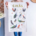 Sarah Edmonds Cocks Tea Towel
