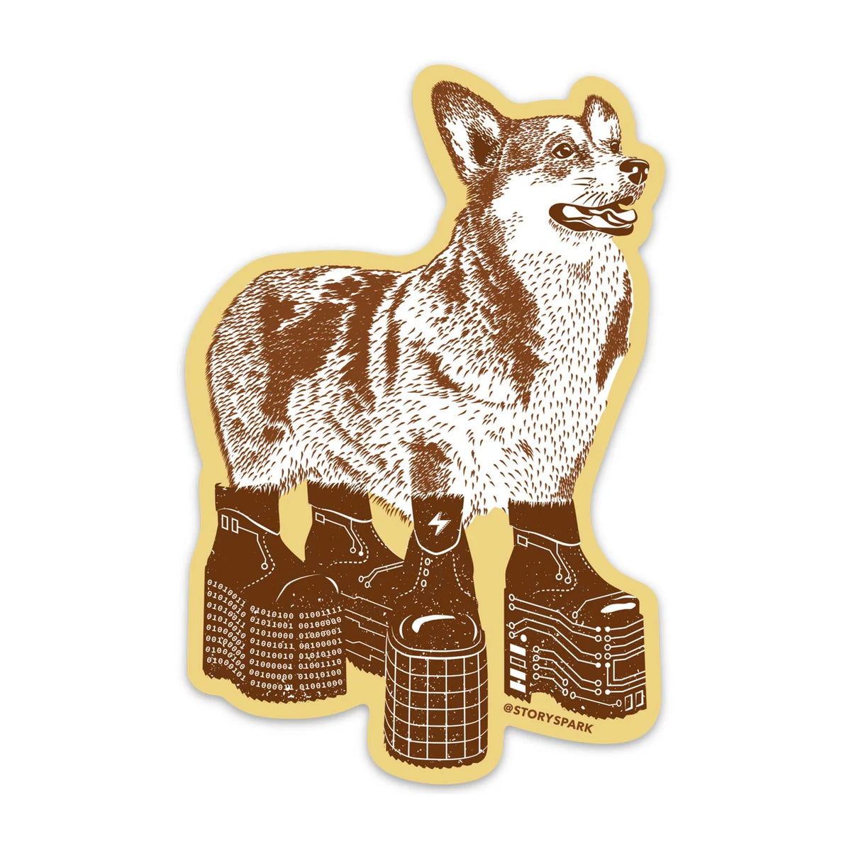 Story Spark Platform Corgi Sticker