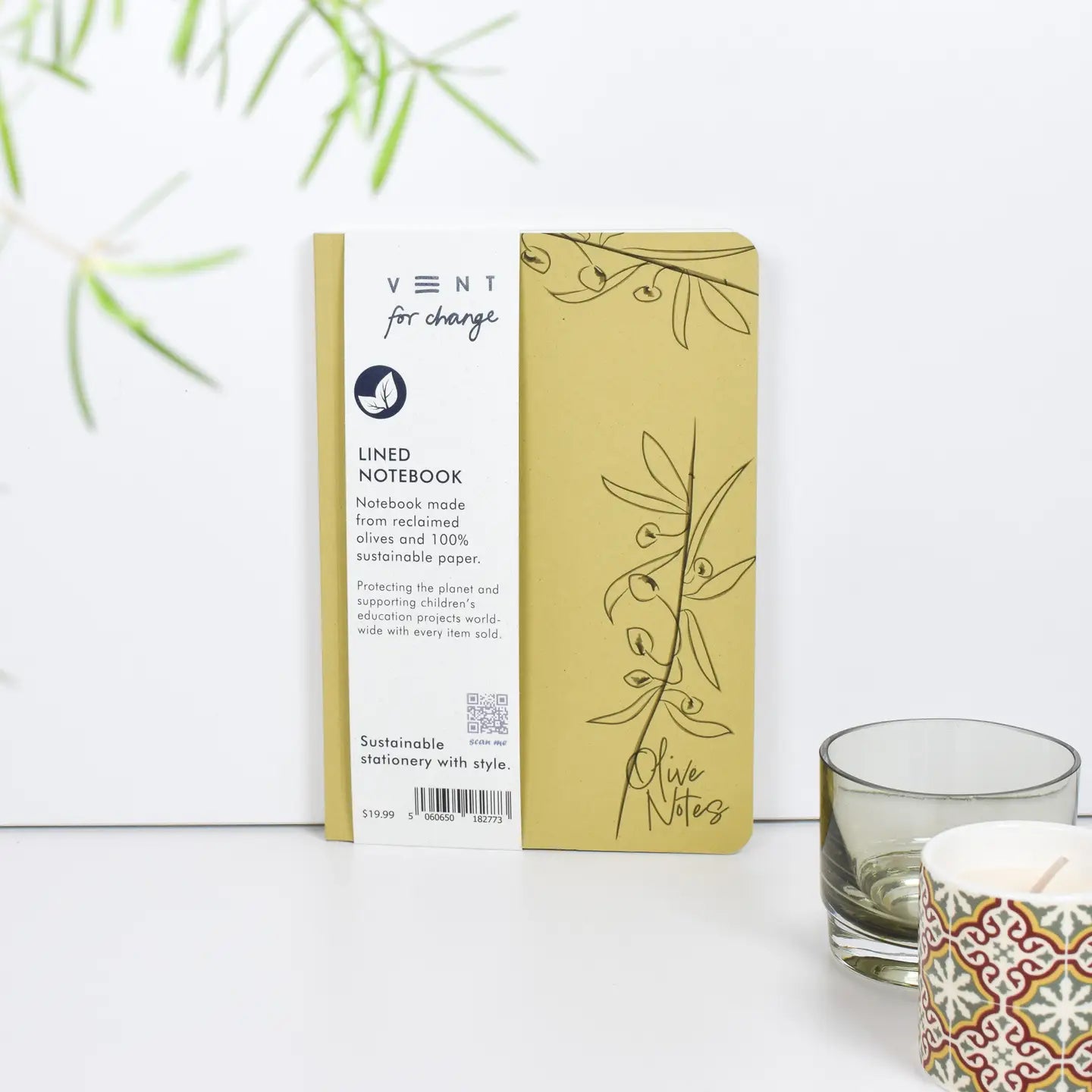Vent for Change Olive Notes Notebook