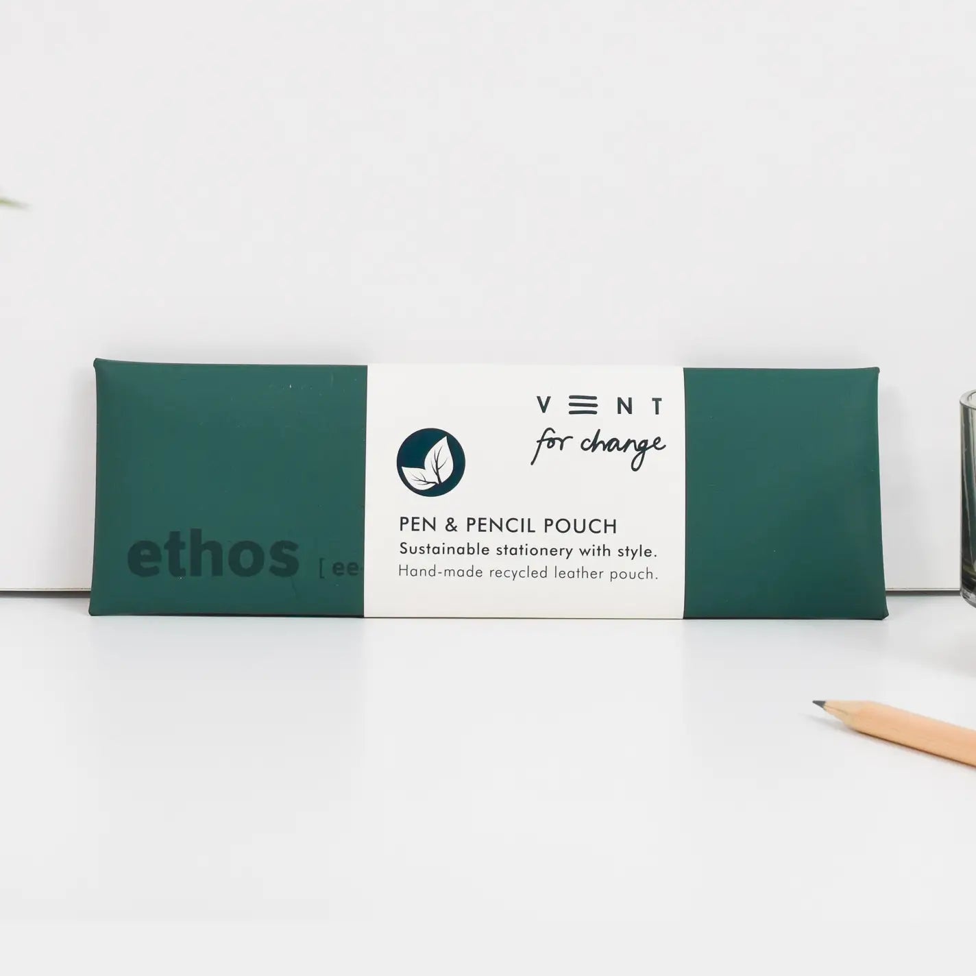 Vent for Change Pen Pencil Case, Emerald Green