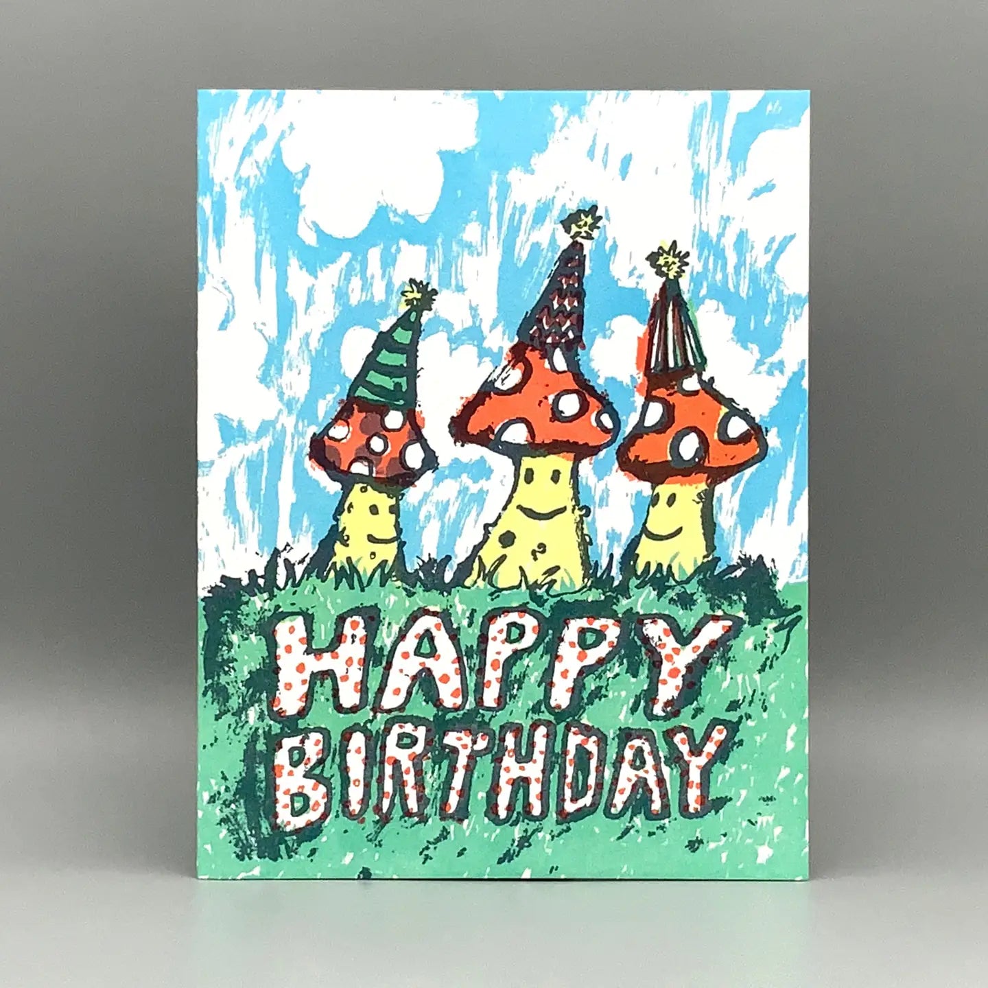 Westland Press Birthday Mushrooms Card